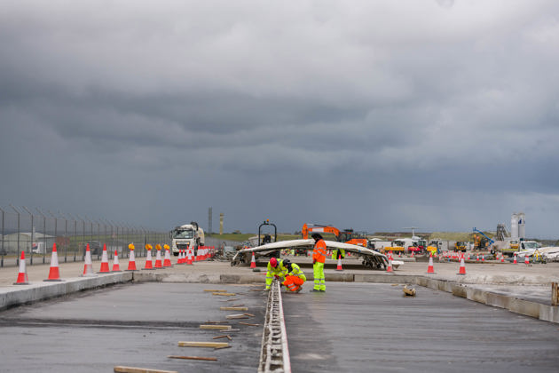 Airport runway drainage