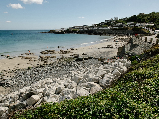 Rock Armour On The Beach
